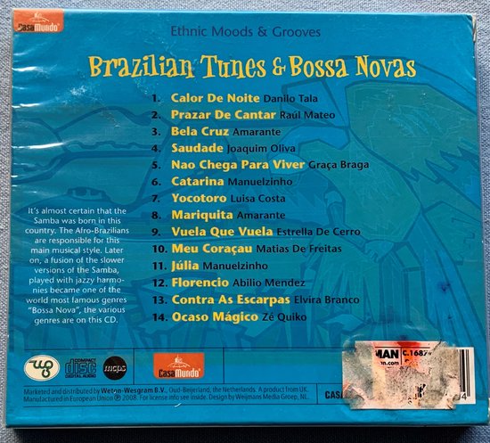Brazilian Tunes & Bossa Novas 2008 CD Sealed