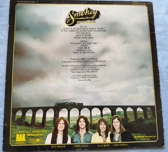 Smokey - Changing All the Time (1975) LP = als nieuw