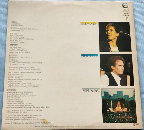 Simon and Garfunkel - The Concert in Central Park (1982) 2XLP = als nieuw