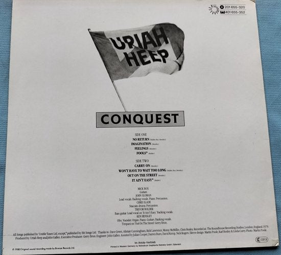 Uriah Heep - Conquest (1980) LP = als nieuw