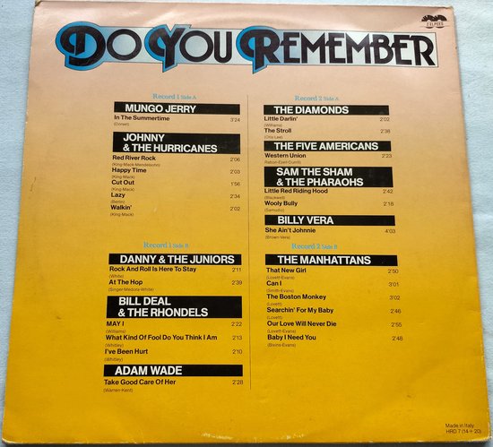 Do You Remember (1981) 2XLP = in Nieuwstaat