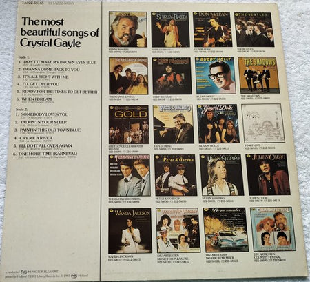 Crystal Gayle – The Most Beautiful Songs Of Crystal Gayle (1981) LP