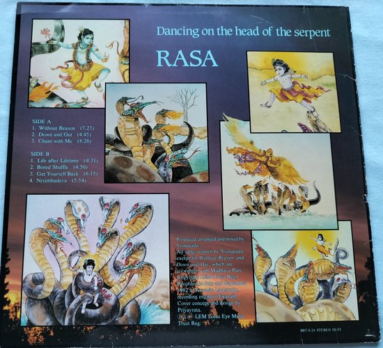 Rasa – Dancing On The Head Of The Serpent (1982) LP= als nieuw