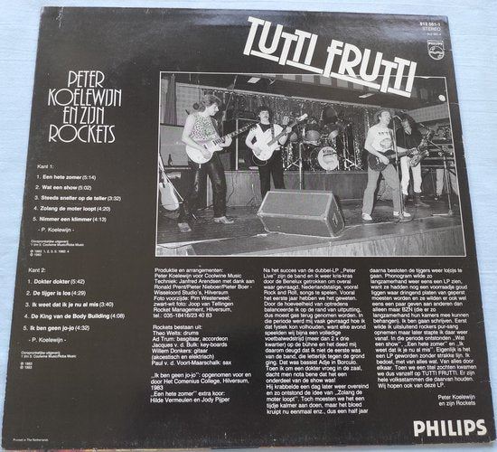 Peter Koelewijn en Zijn Rockets - Tutti Frutti (1983) LP