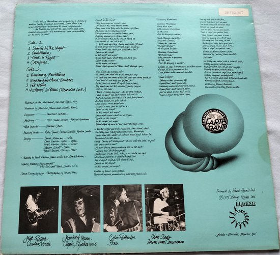 Manfred Mann's Earth Band - Nightingales & Bombers (1975) LP = als nieuw
