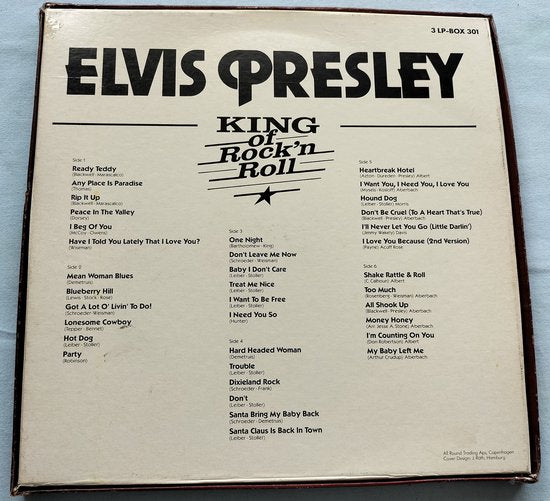 Presley King of Rock N' Roll 3 Record Box Set ( 1980) 3XLP = in nieuwstaat