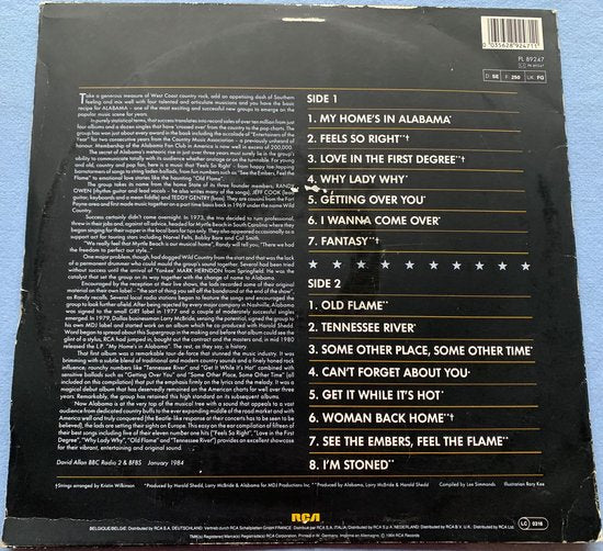 Alabama ‎– Alabama 1984 LP is in Nieuwstaat Hoes zie Foto's