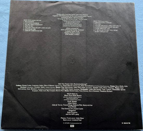 Wings - Back to the Egg (1979) LP