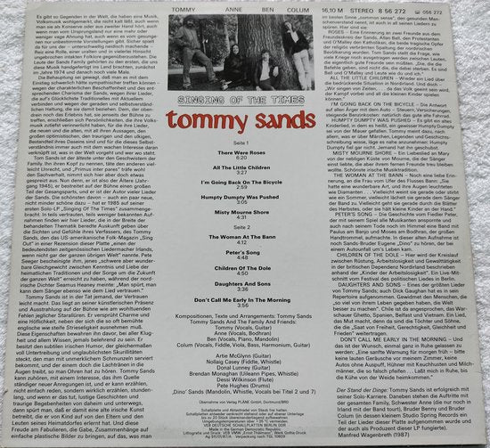 Tommy Sands - Singing of the Times (1985) LP