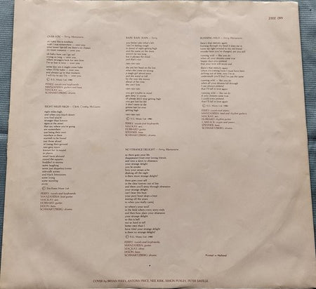 Roxy Music - Flesh + Blood (1980) LP
