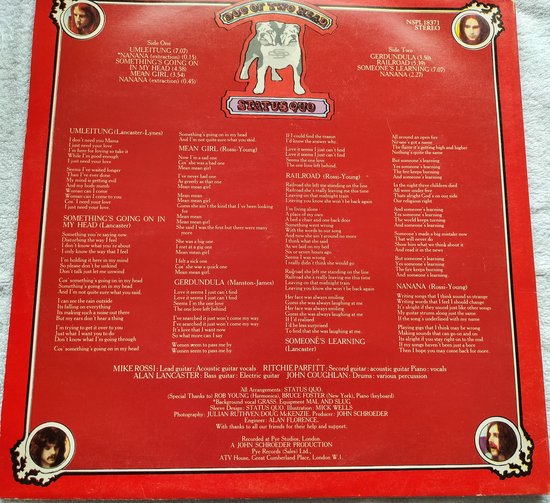 Status Quo - Dog of Two Head (1971) LP = als nieuw