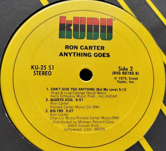 Ron Carter - Anything Goes (1975) LP = als nieuw