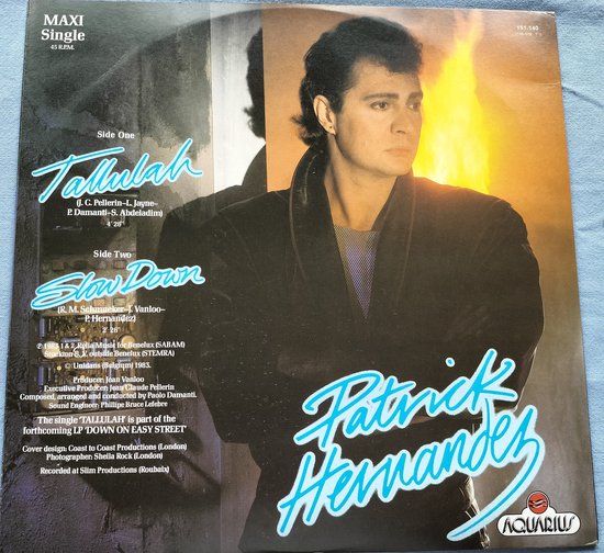 Patrick Hernandez – Tallulah(1983) LP 12", Maxi-Single, 45 RPM