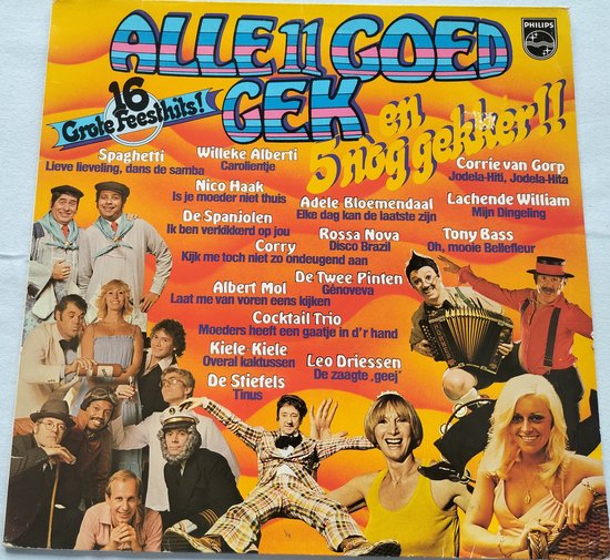 Alle 11 Goed Gek En 5 Nòg Gekker !! (1977)  LP