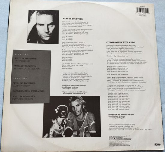 Sting – We'll Be Together (1987) LP = als nieuw SOFT COVER 12", 45 RPM