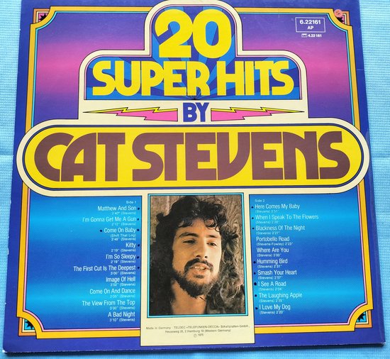 Cat Stevens – 20 Super Hits By Cat Stevens 1975 LP = als nieuw