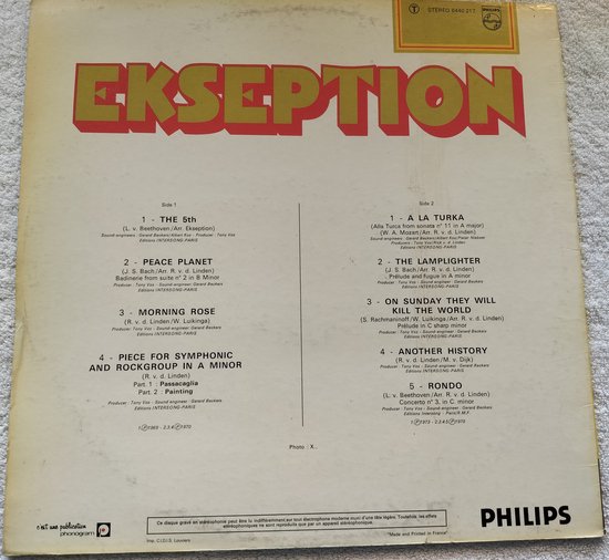 Ekseption – Ekseption (1970) LP