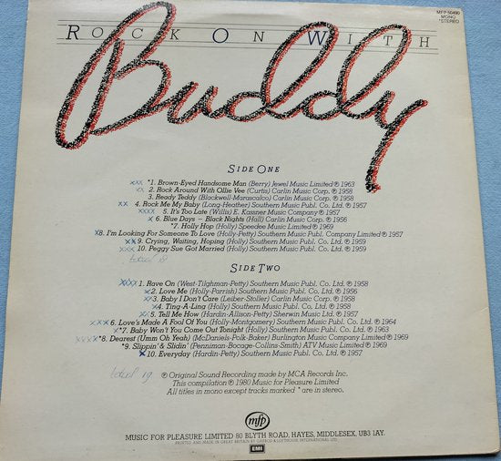 Buddy Holly – Rock On With Buddy (198) LP