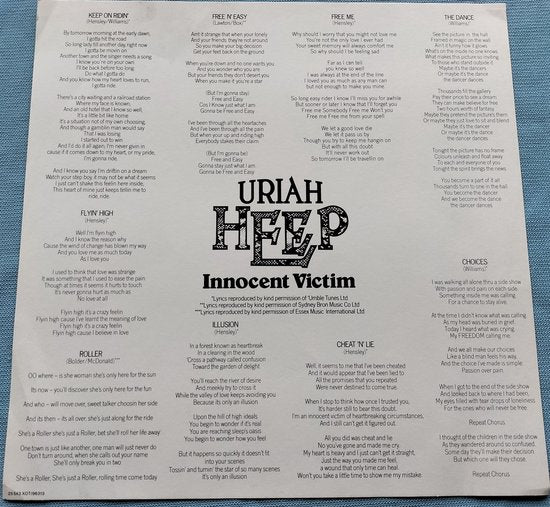 Uriah Heep - Innocent Victim (1977) LP = als nieuw