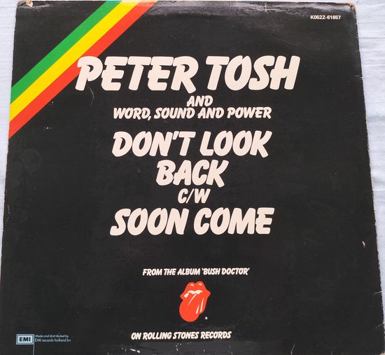 Peter Tosh – Don't Look Back / Soon Come (1978) Vinyl, 12", 45 RPM LP