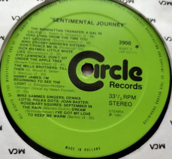 Various – 1945-1980 Sentimental Journey – Feest Van De Bevrijding 2XLP zijn als nieuw