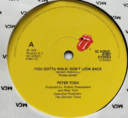 Peter Tosh – Don't Look Back / Soon Come (1978) Vinyl, 12", 45 RPM LP