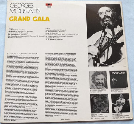 George Moustaki's Grand Gala (1974) LP = in Nieuwstaat