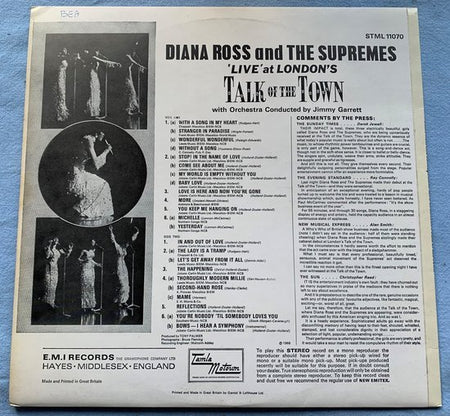 Diana Ross and The Supremes - Live at London's Talk of the Town (1968) LP