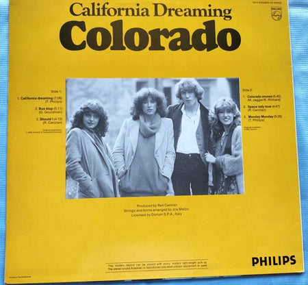 Colorado ‎– California Dreaming (1978)  LP = in Nieuwstaat