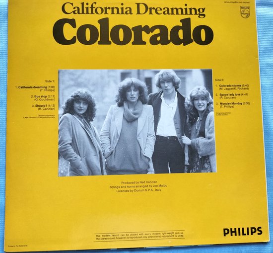 Colorado ‎– California Dreaming (1978)  LP = in Nieuwstaat