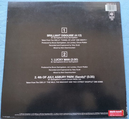Bruce Springsteen ‎– Brilliant Disguise (1987) LP, 12", 45 RPM, Maxi-Single, Stereo = als nieuw