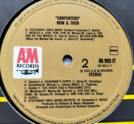 Carpenters - Now & Then (1973) LP