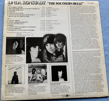 Linda Ronstadt ‎– The Southern Belle 1977 Gouden LP