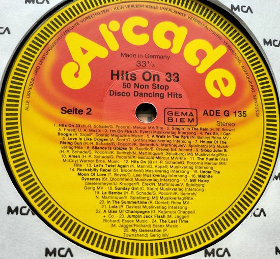 Sweet Power – Hits On 33 - 50 Non-Stop Disco Dancing Hits (1981) LP