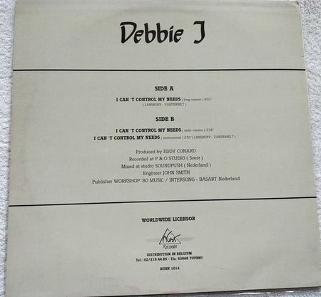 Debbie J – I Can't Control My Needs (Club Mix) 1984 LP