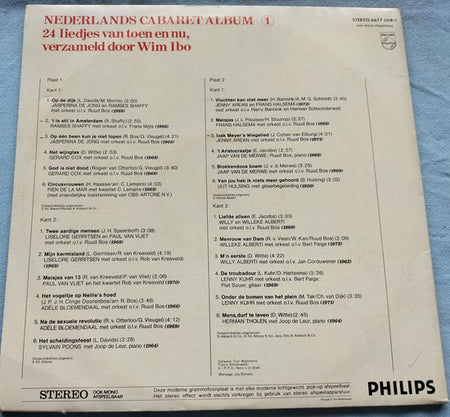Nederlands Cabaret Album 1. 24 Liedjes Van Toen En Nu,(1973) 2XLP
