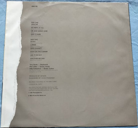 Genesis - Abacab (1981) LP