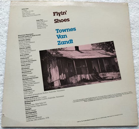 Townes Van Zandt - Flyin' Shoes (1978) LP = als nieuw