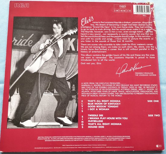 Elvis Presley ‎– The Beginning Years (1983) LP