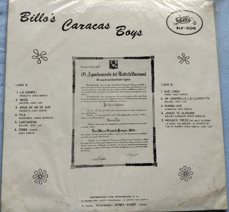 Billo's Caracas Boys ‎– En Santo Domingo (1964) LP = als nieuw