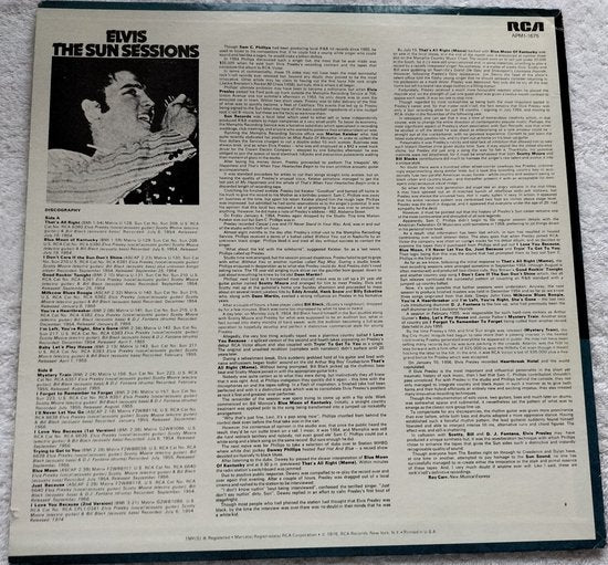 Elvis Presley - The Sun Sessions (1976) LP Collect Item MONO
