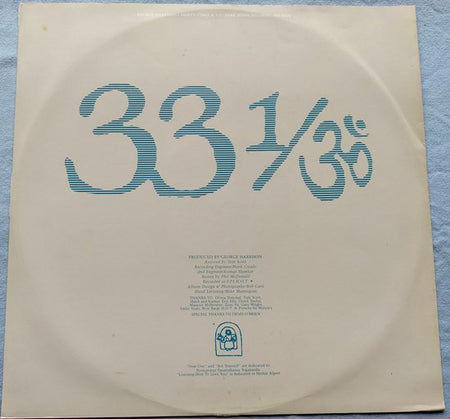 George Harrison - Thirty Three & 1/3 (1976) LP
