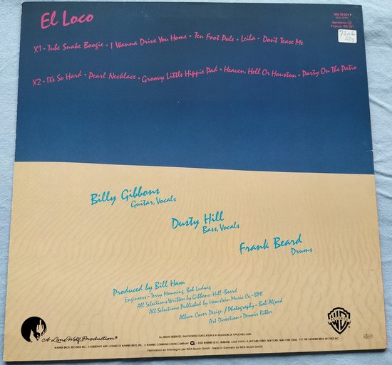 ZZ Top - El Loco (1981) LP