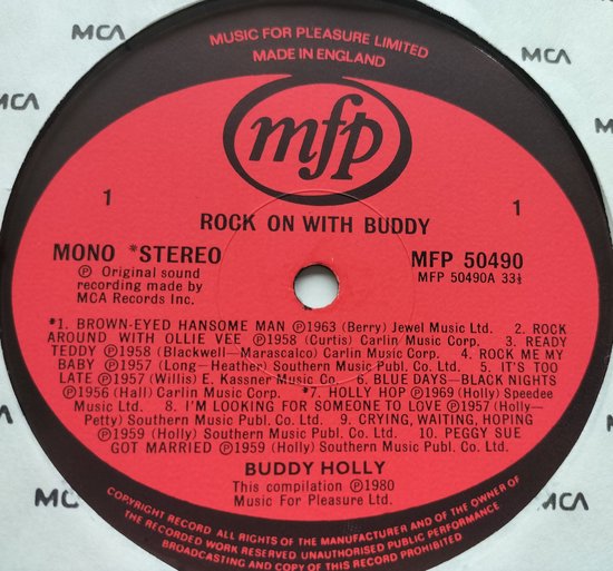 Buddy Holly – Rock On With Buddy (198) LP