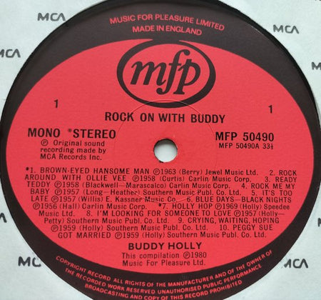 Buddy Holly – Rock On With Buddy (198) LP