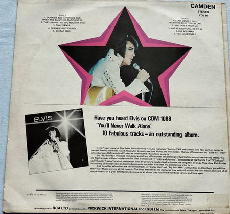 Elvis Presley ‎– Sings Hits From His Movies 1972 LP LP Tooltip Let op! Dit product is een LP. Hiervoor heb je een platenspeler nodig.