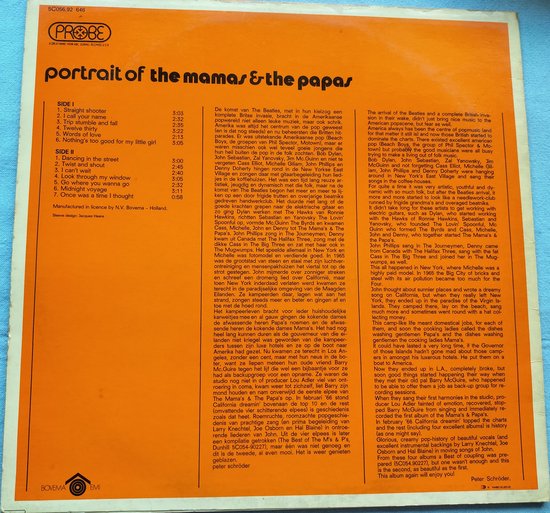 Portrait Of The Mamas & The Papas (1971) LP