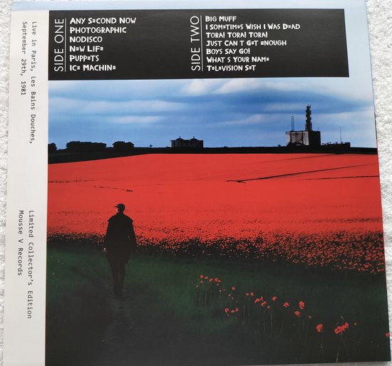 DEPECHE MODE Les Bains Douches: Live In Paris September 29th 1981 RED color LP = als nieuw