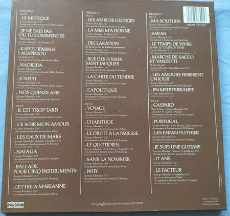Georges Moustaki ‎– Versions Originales - Coffret (1973) 3XLP