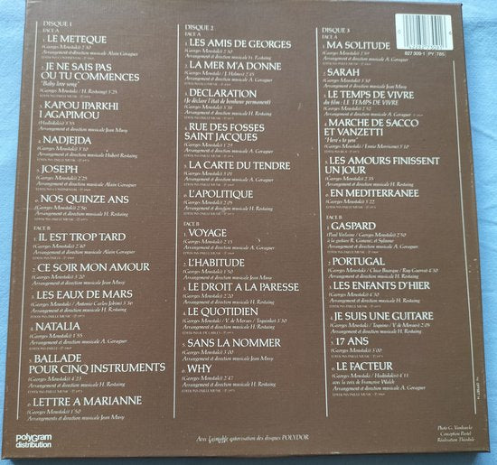 Georges Moustaki ‎– Versions Originales - Coffret (1973) 3XLP